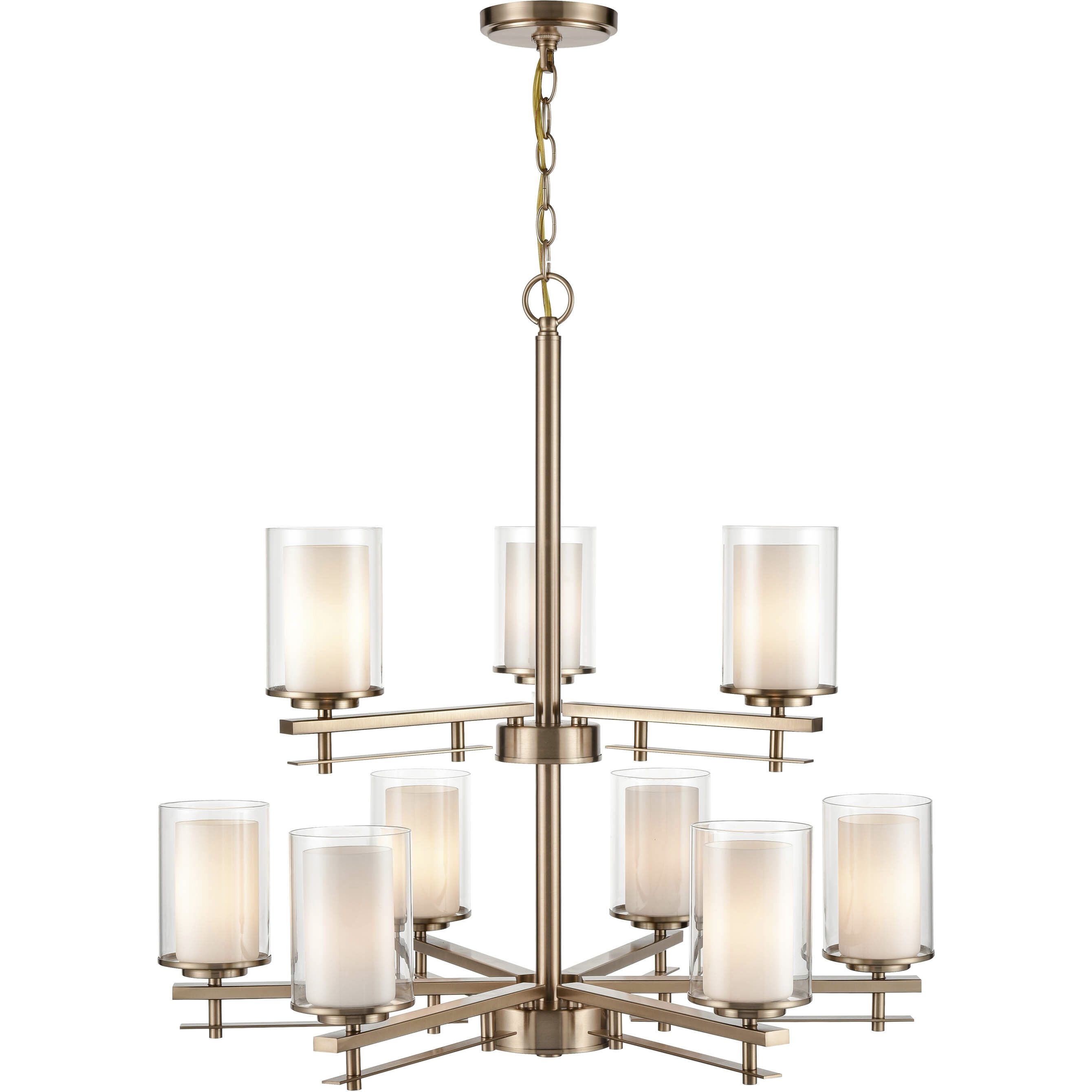 Huderson 9 Light 29 inch Modern Gold Chandelier Ceiling Light